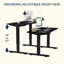 Bureau électrique debout à hauteur réglable pour la maison et le bureau, table d'ordinateur de luxe moderne, bureau relevable de 55 pouces-121068383-135374804