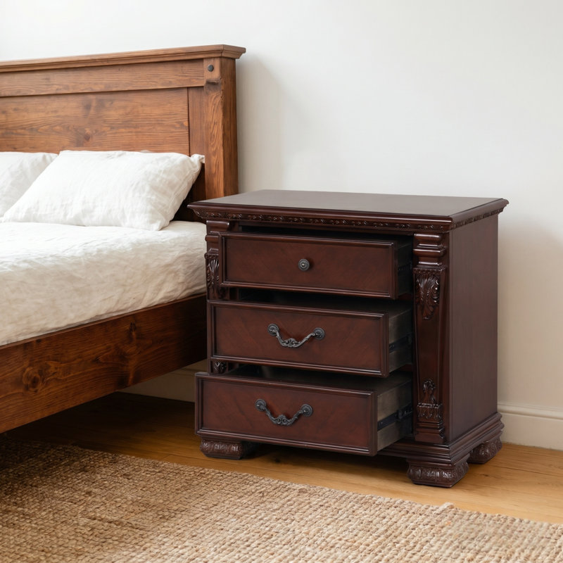 Railside Cherry 2 Drawer Night Stand