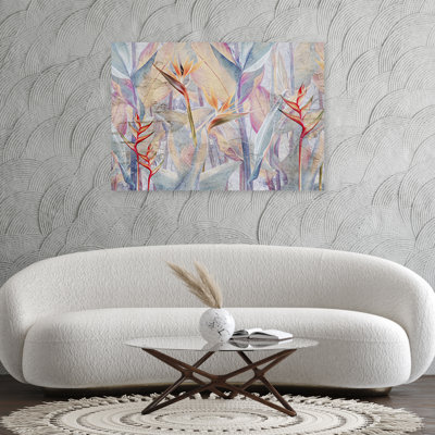 Pastel Plants - Wrapped Canvas Print
