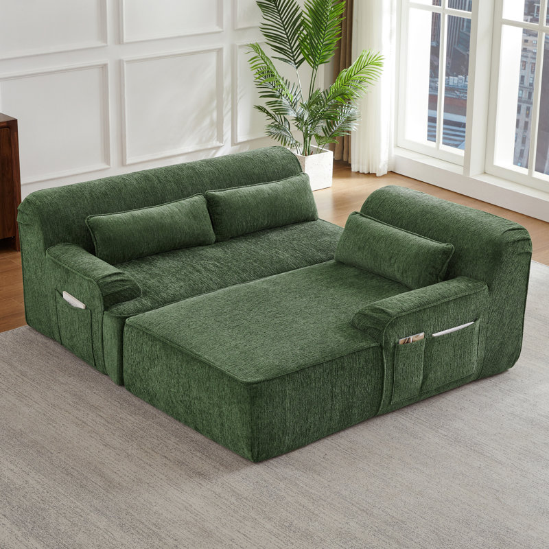 Canapé modulaire surdimensionné en L Chenille