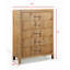 Commode décorative, commode en bois avec cinq tiroirs et poignée en métal pour la chambre à coucher