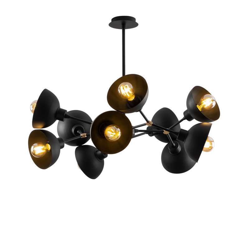 Berriman 10 - Light Unique/Statement Chandelier, Black