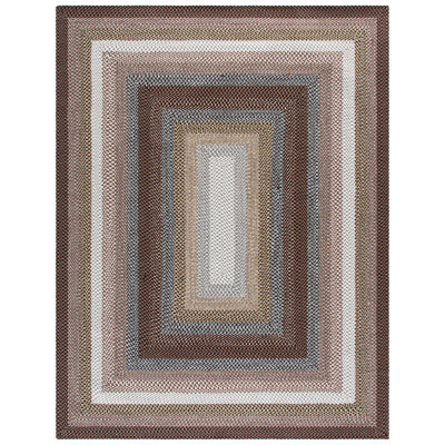 Braided Hand Woven Machine Washable Striped Outdoor Indoor/Outdoor Area Rug