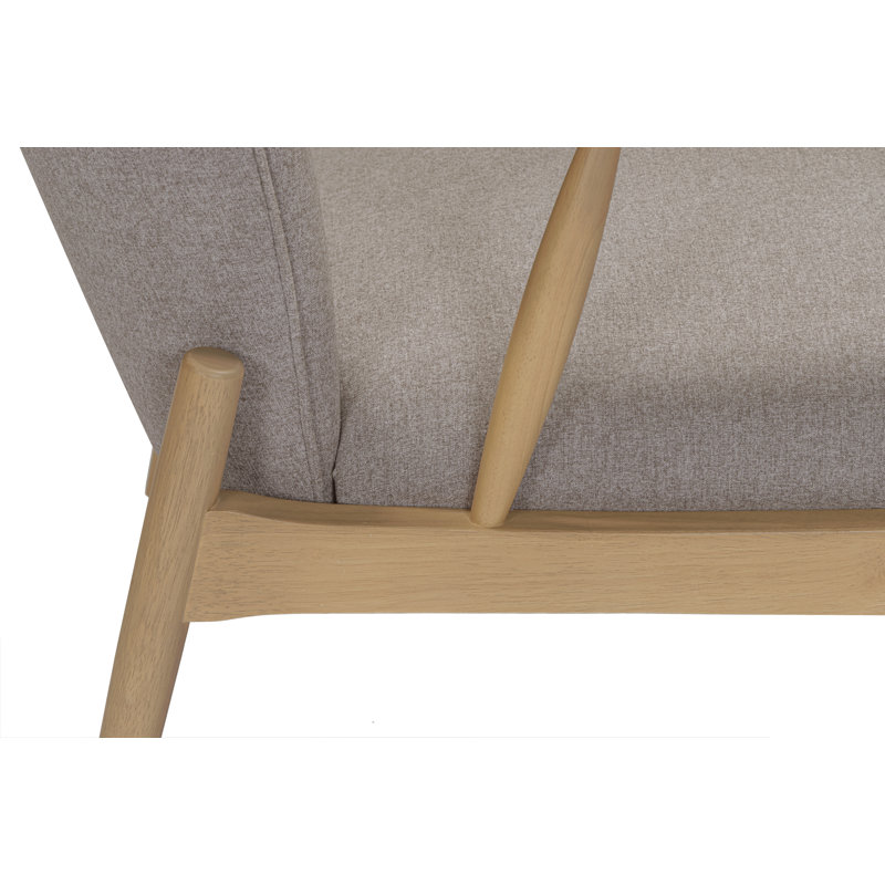 Chaise longue Elon noyer foncé blanc, Gris, Bois gris