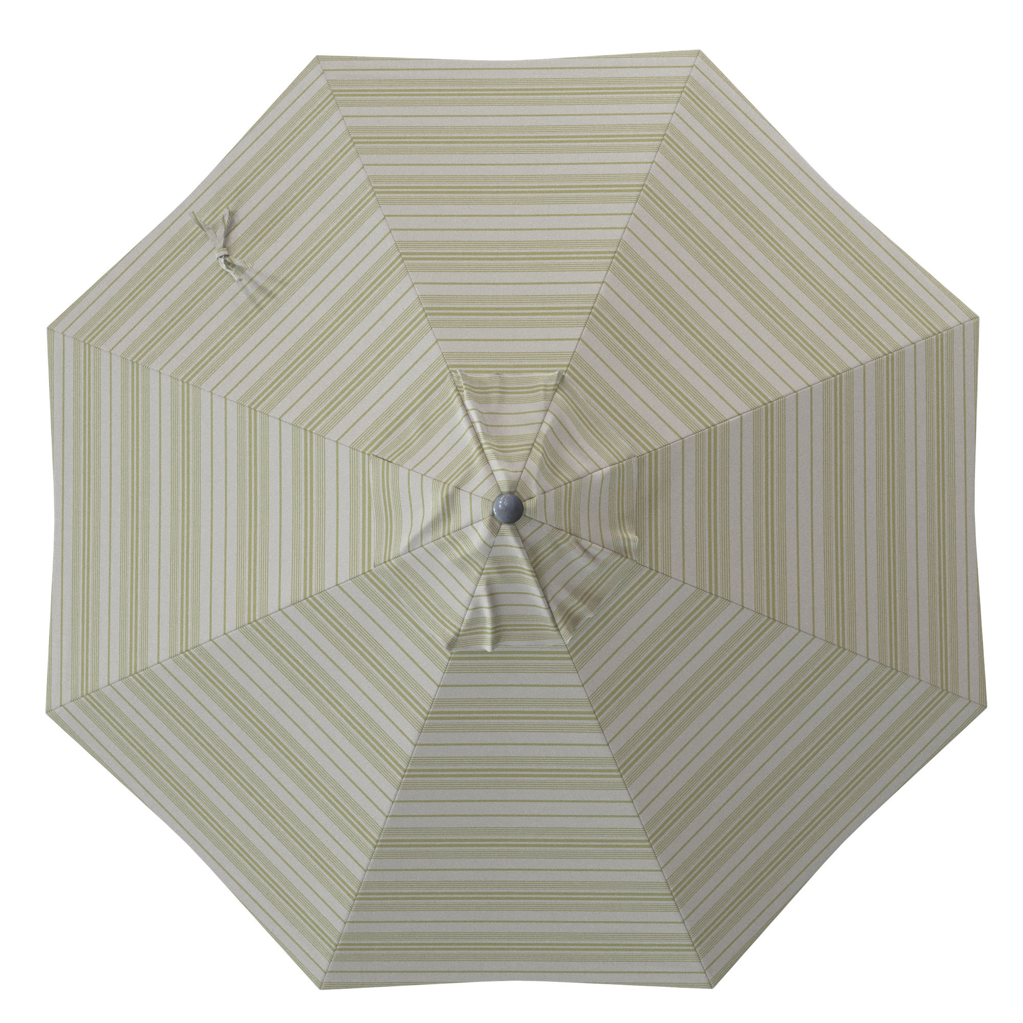 Santana 108'' Outdoor Umbrella, Anodized Silver, Welfleet Basil Outdura®