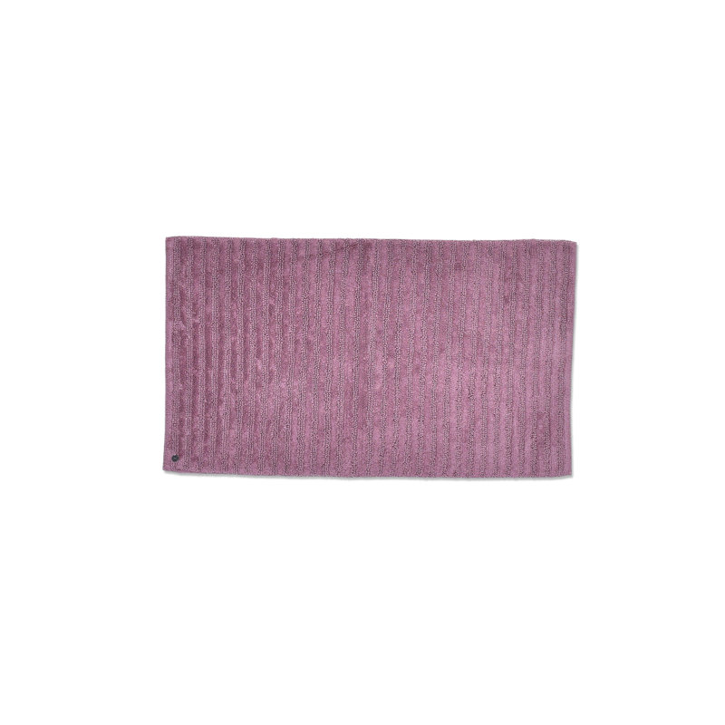 Cotton Bath Rug, Dark pink, Rectangular 70 x 120cm