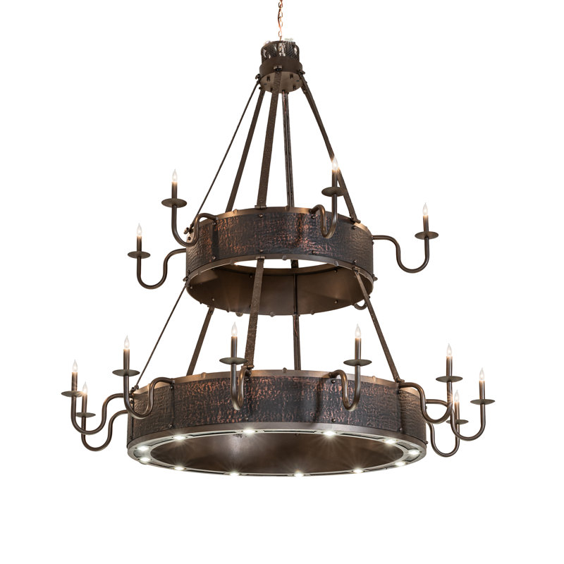 34 - Light Dimmable Geometric Chandelier