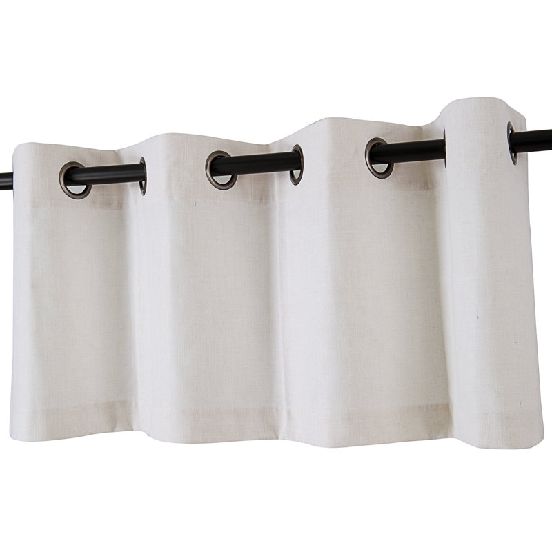 Cantonnière sur mesure de couleur unie 50 "Destefano, Blanc cassé