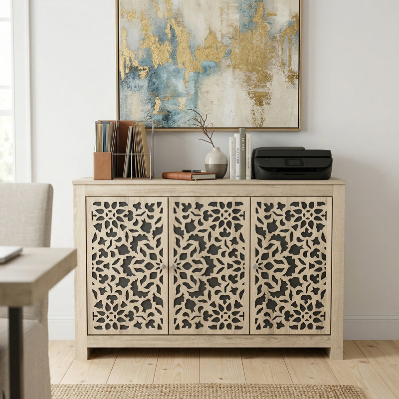 Culbreath Arrastia 3 Door Wide Sideboard, Oslo Oak, Barli