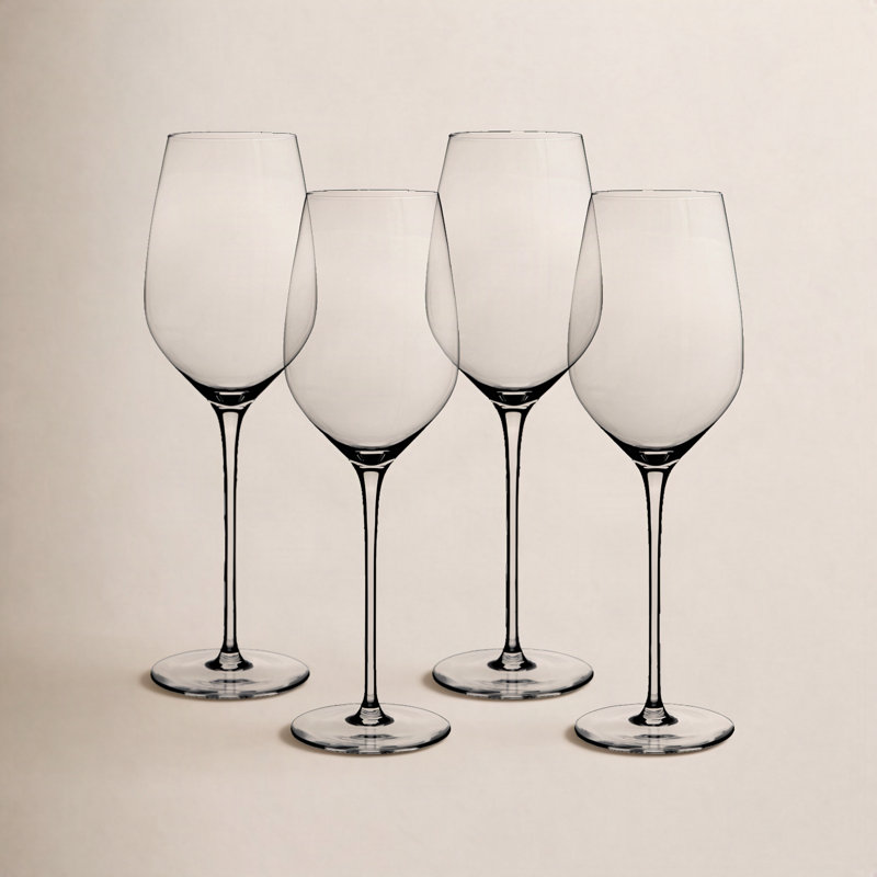 de verre soufflé à la bouche traditionnel Over & Back - ensemble de 4 tiges classiques, 16 oz