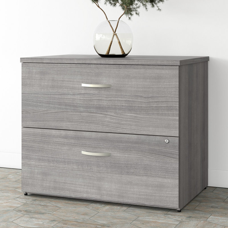 Kemry 36'' Wide 2 -Drawer Lateral Filing Cabinet, Platinum Gray