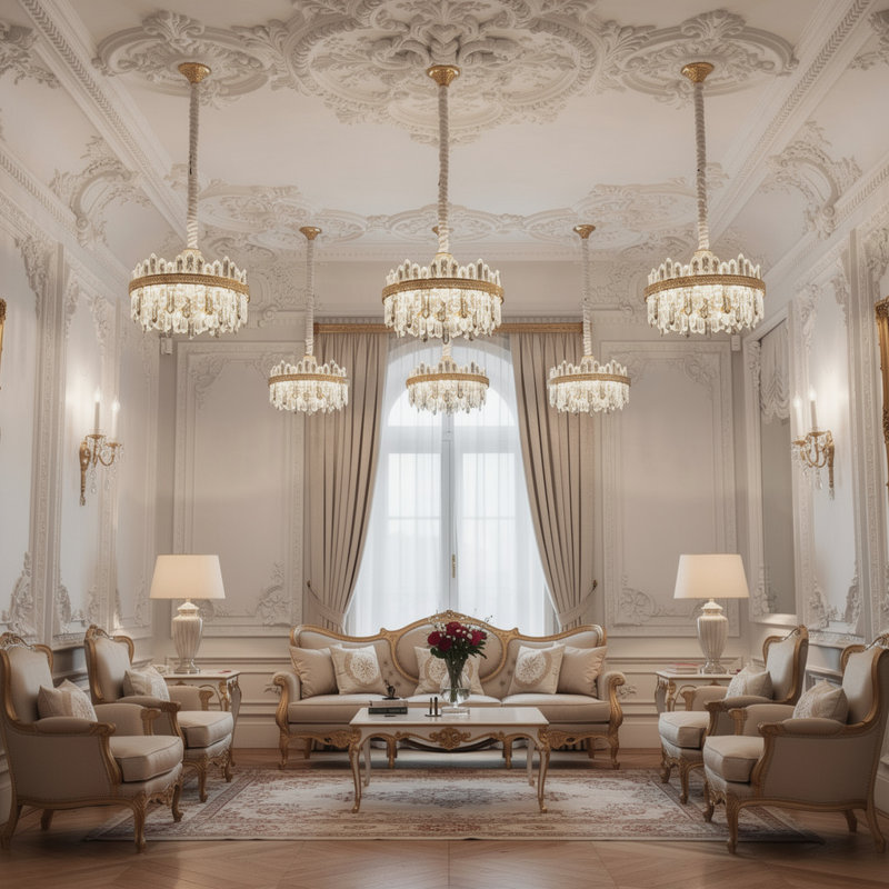 Lustre en cristal Golden Horizon