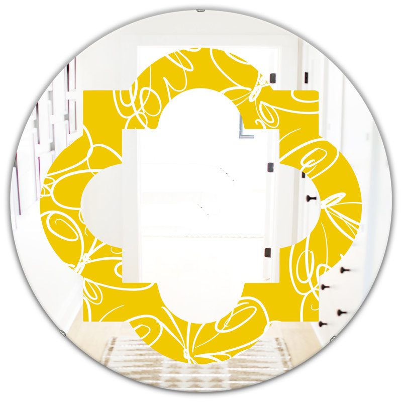Miroir mural sans cadre Butterflies, H 23,6 po x l 23,6 po