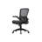 Swivel Task Chair, Mesh Back, Flip Arm, Height Adjustable, Black Fabric