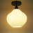 Jonny 1- Light Dimmable Black Semi Flush Mount-872543617