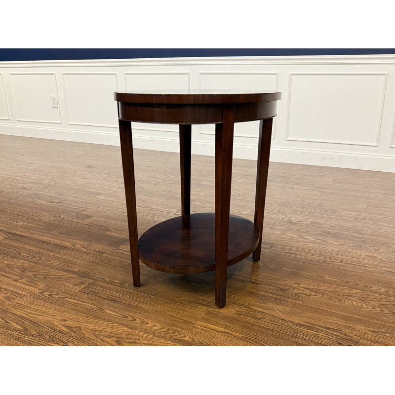 Oval Mahogany End Table 