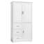 Armoire de rangement haute et large avec portes et trois tiroirs