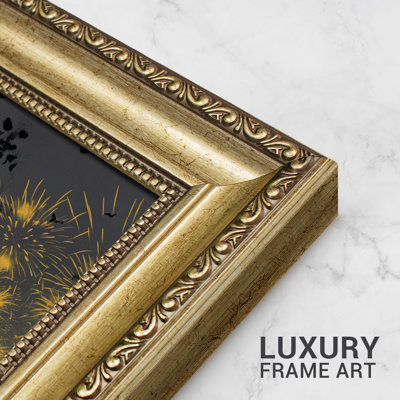 Ensemble de 2 encadrements muraux Premium Premium Vintage Fine Art Antique pour chambre à coucher - 26 po x 36 po