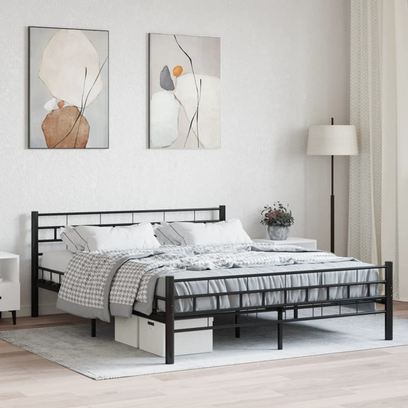 Brashears Metal Bed, European Kingsize (160 x 200cm)