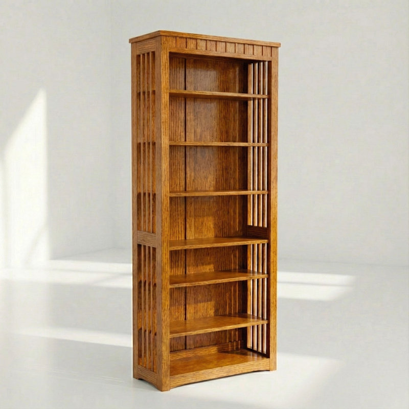Solid Oak Heirloom Quality Bookcase With 7-Step Finish