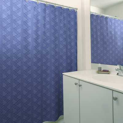 Rideau de douche simple Classic Zig Zag