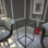 Modern Side Table with Glass Top and Metal Legs, Anthracite Finish, 13.8 x 24.4 x 13.8 Inches | 100% Melamine Coated Particle Board, Durable Electrostatic Powder Coated Legs | Stylish & Functional for Living Room or Bedroom