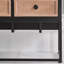 Vitrines en bois manufacturé noir et noyer