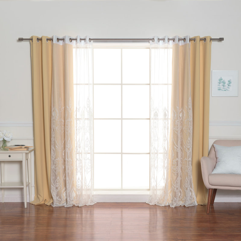 Portishead Room Darkening Curtain, 52" W x 96" L, Sunlight