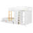 Full Size Bunk Bed with 2 Large & 5 Small Drawers, Small Wardrobe, Modern Storage Bunk Bed, MDF & Solid Wood, White-222677616