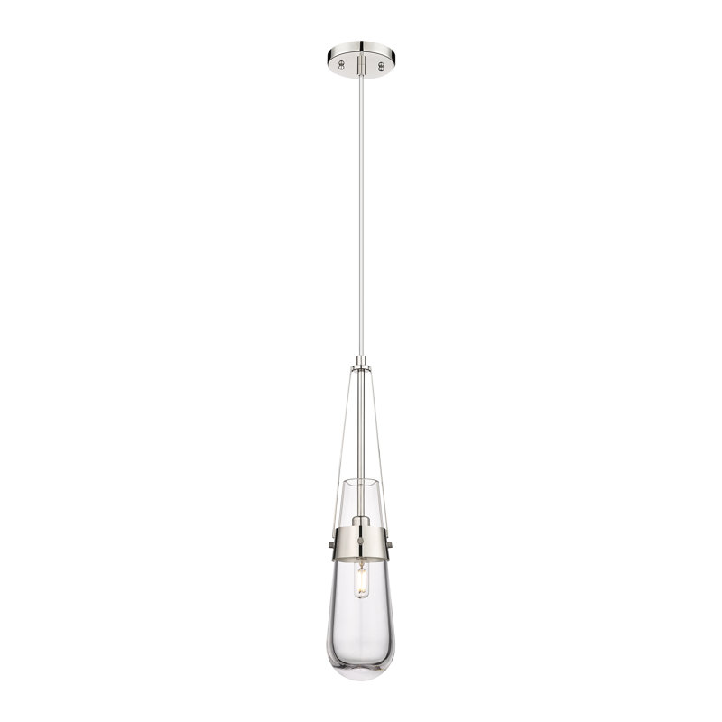 Maglena 1 - Light LED Bulb Pendant, Clear, Polished Nickel