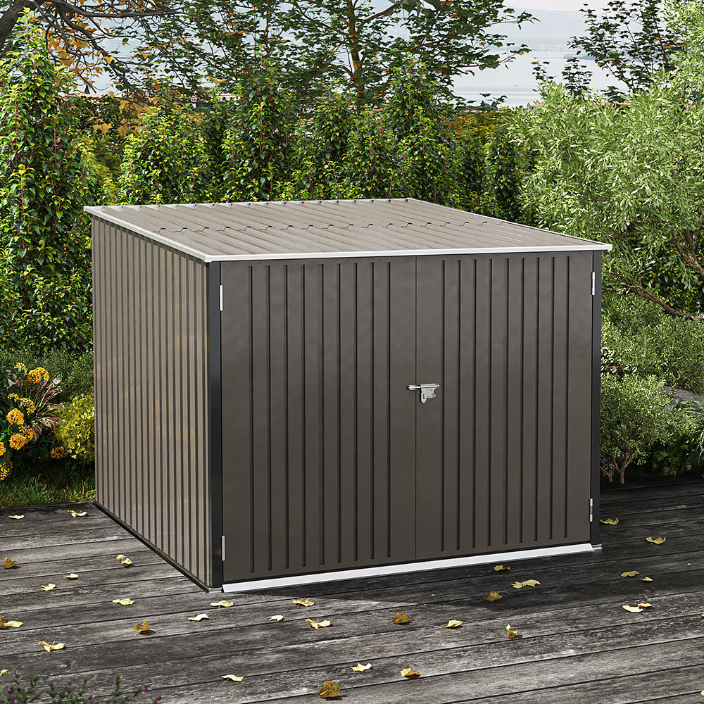 6 ft. 5 in. W x 7 ft. D Steel Bike Shed