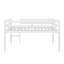 Lit mezzanine double en bois d'hévéa avec échelle-1152631412