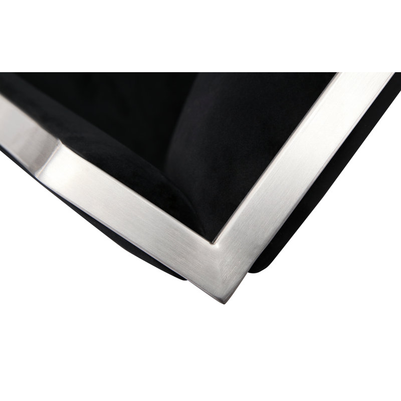 Chaise Alleb, Chrome, Noir