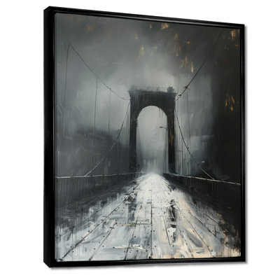 Impression sur toile grise et blanche monochromes