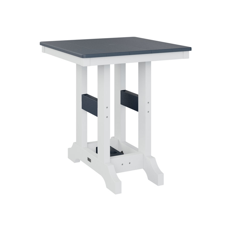 Table de salle à manger carrée 28 po Berlin Gardens Garden Classic, H 30,87 po x l 28 po x P 28 po, Marine