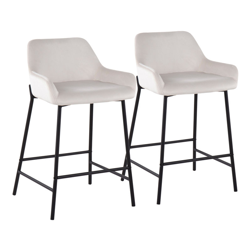 Tabouret 30 ", Tabouret de comptoir (siège d'une hauteur de 24,5, Noir, Velours noir