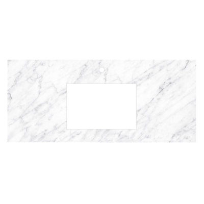 Plateau de meuble-lavabo simple 49 po Carrara
