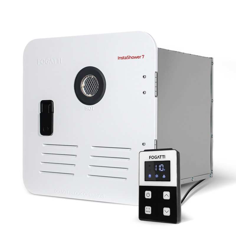 Chauffe-eau sans réservoir Fogatti Instashower 7, 48 000 Btu Rv avec porte