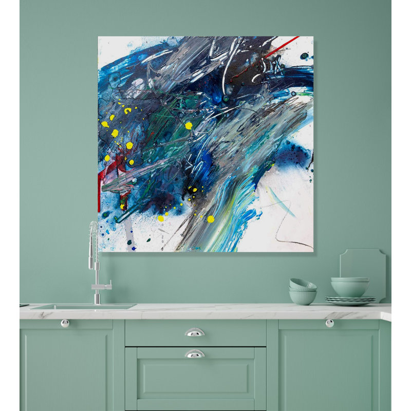 Amazonite - reproduction d'art sur toile, H 40 po x l 40 po x P 1,5 po, Toile non encadrée