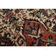 Tapis oriental en laine rouge rétro noué à la main 9 pi x 10 pi 5 po Heriz