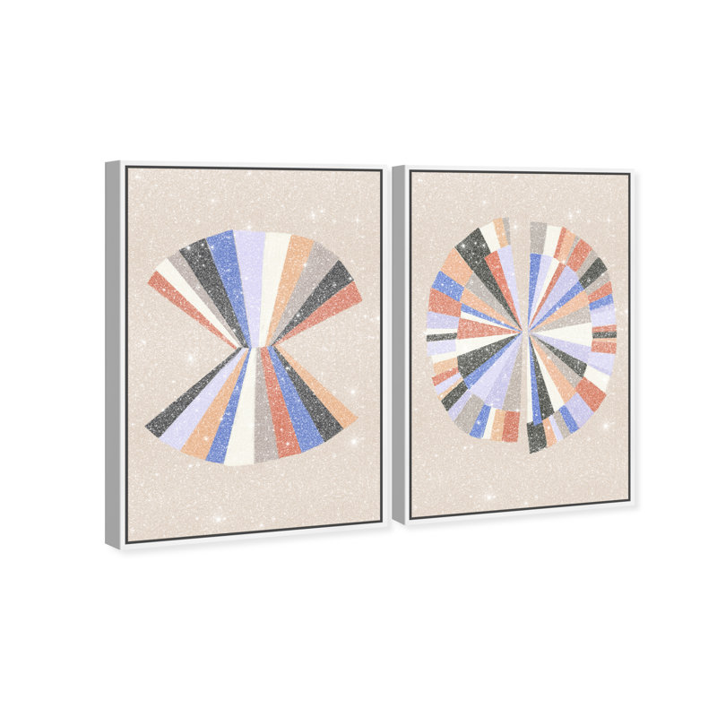 Minimally Perfect Set Set by Oliver Gal, 25"H x 37"W, White Floater Frame