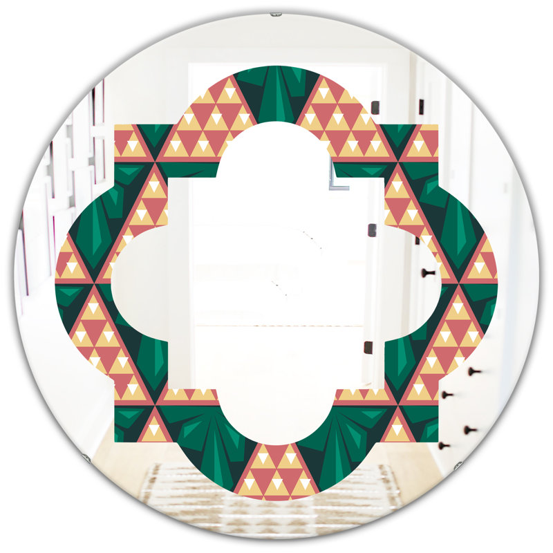 Miroir mural éclectique Quatrefoil, H 24 po x l 24 po
