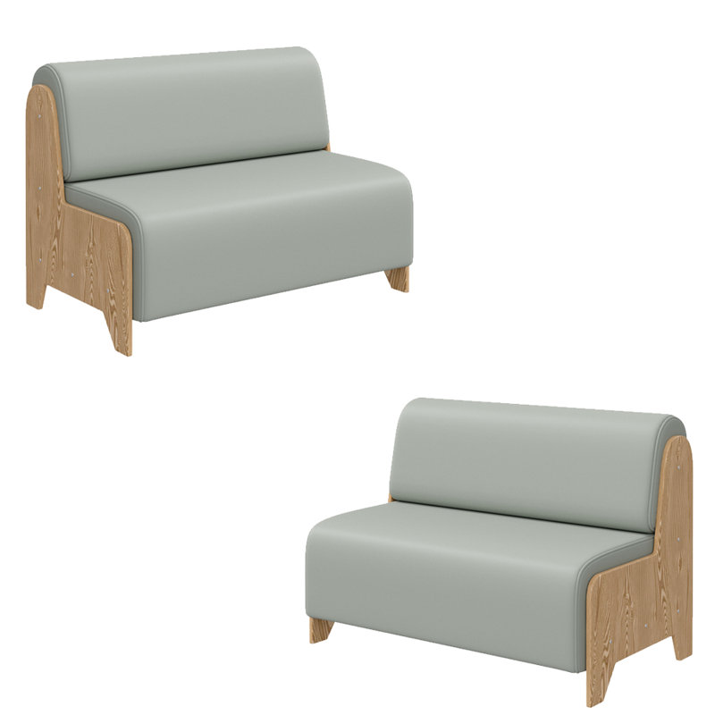 Banc de café léger de luxe minimaliste, Gris