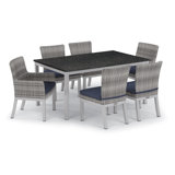Argento and Travira Outdoor 7 - Piece Dining Set with Cushions