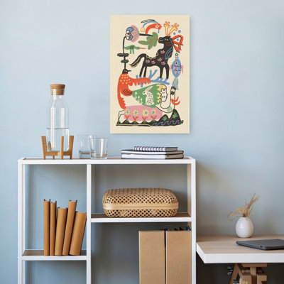 Impression d'art mural enchanté «Folk Art»