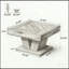 Table basse en bois, table basse moderne 31,5 po