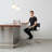 Saddle Leather Bar & Counter Stool, Faux Leather Dining Chair, Stainless Steel Frame Arm Chair, Accent Chair-1137715944