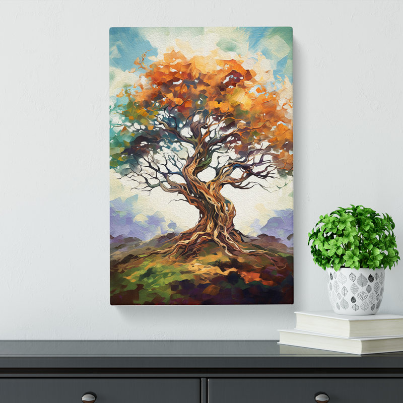 Oak Tree Gestural - Print, 60cm H x 40cm W x 3cm D