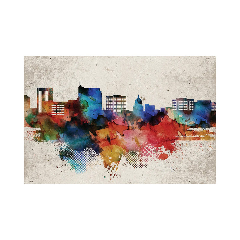Boise Abstract by WallDecorAddict - Wrapped Canvas Print, 20.32 cm H x 30.48 cm W
