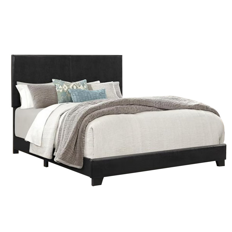 Woodsum Upholstered Platform Bed, Queen, Black